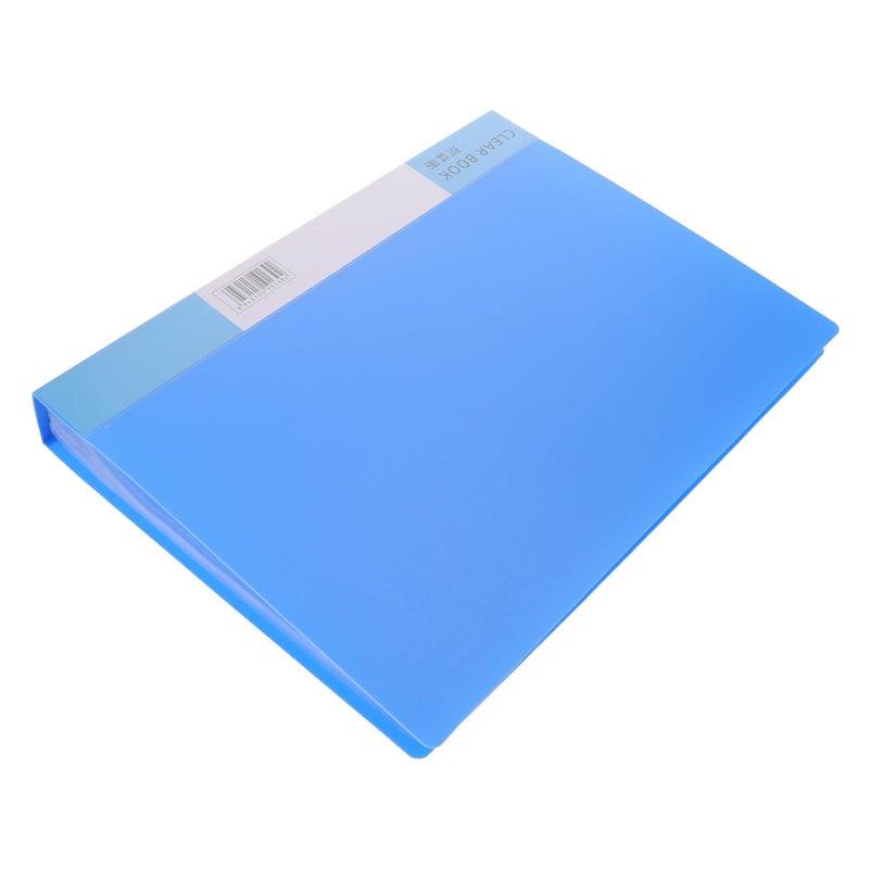 Blue File Folders with Pockets Page Organizer Easy Clean Edges Office Materials - Image 2