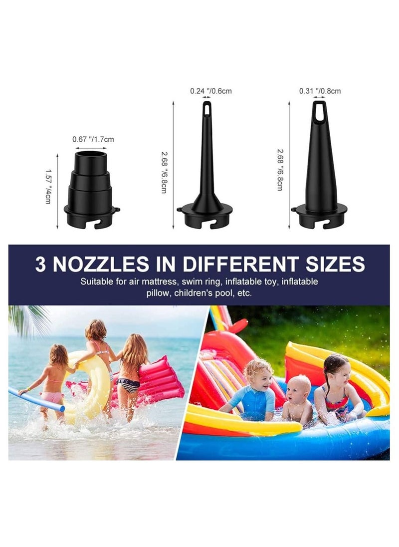 Y&D - Electric Air Pump for Inflatables, with 3 Nozzles USB/ 5000mAh Rechargeable Battery, Mattress, Pool Floats, Bed, Portable Inflator Deflator - Image 1