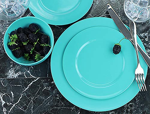 Reston Lloyd Calypso Basics Melamine Salad Plates Set of 6, 8.5 Inch, BPA-Free, Non-Toxic, Break-Resistant, Dishwasher Safe, Plates for Indoor & Outdoor Use, Aqua-Blue - Image 5