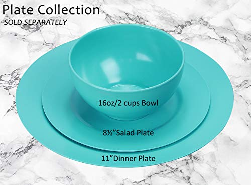 Reston Lloyd Calypso Basics Melamine Salad Plates Set of 6, 8.5 Inch, BPA-Free, Non-Toxic, Break-Resistant, Dishwasher Safe, Plates for Indoor & Outdoor Use, Aqua-Blue - Image 3