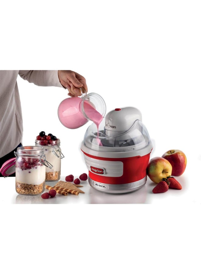 Ariete 12W Party Time Ice Cream Maker Red and White 1.5 Liter 00C064300ARSA 00C064300ARSA - Image 3
