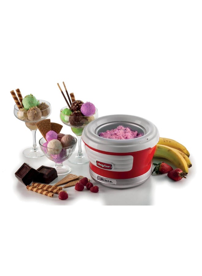 Ariete 12W Party Time Ice Cream Maker Red and White 1.5 Liter 00C064300ARSA 00C064300ARSA - Image 4