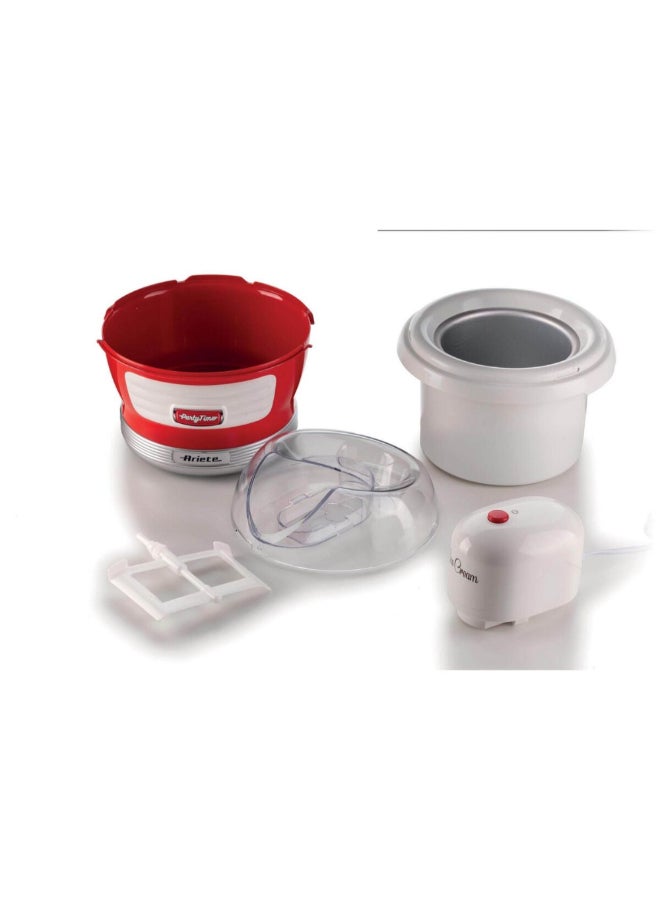 Ariete 12W Party Time Ice Cream Maker Red and White 1.5 Liter 00C064300ARSA 00C064300ARSA - Image 2