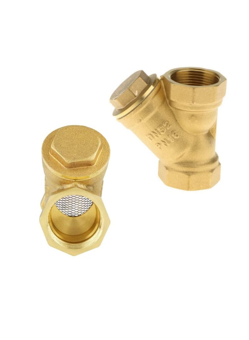 Brass Female Threaded Y Shaped Brass Strainer Filter Valve for Water, HVAC & Plumping Application (1.1/4 Inch) - Image 2