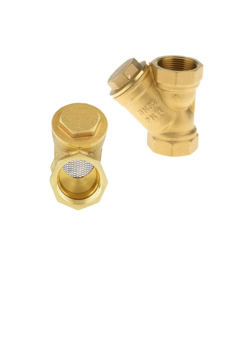 Brass Female Threaded Y Shaped Brass Strainer Filter Valve for Water, HVAC & Plumping Application (1.1/4 Inch) - Image 1