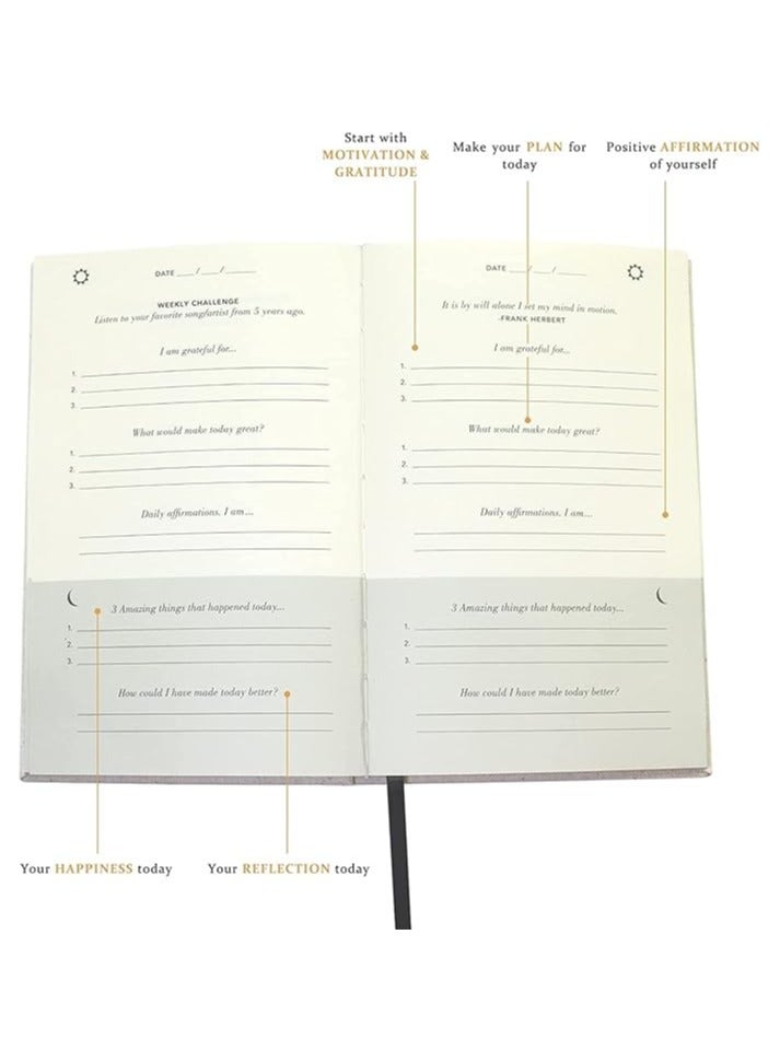 Generic 5 Minute Journal&Gratitude Journal for Happiness, Mindfulness, and Reflection - Daily Affirmations with Simple Guided Format - Undated Life Planner  - Image 2