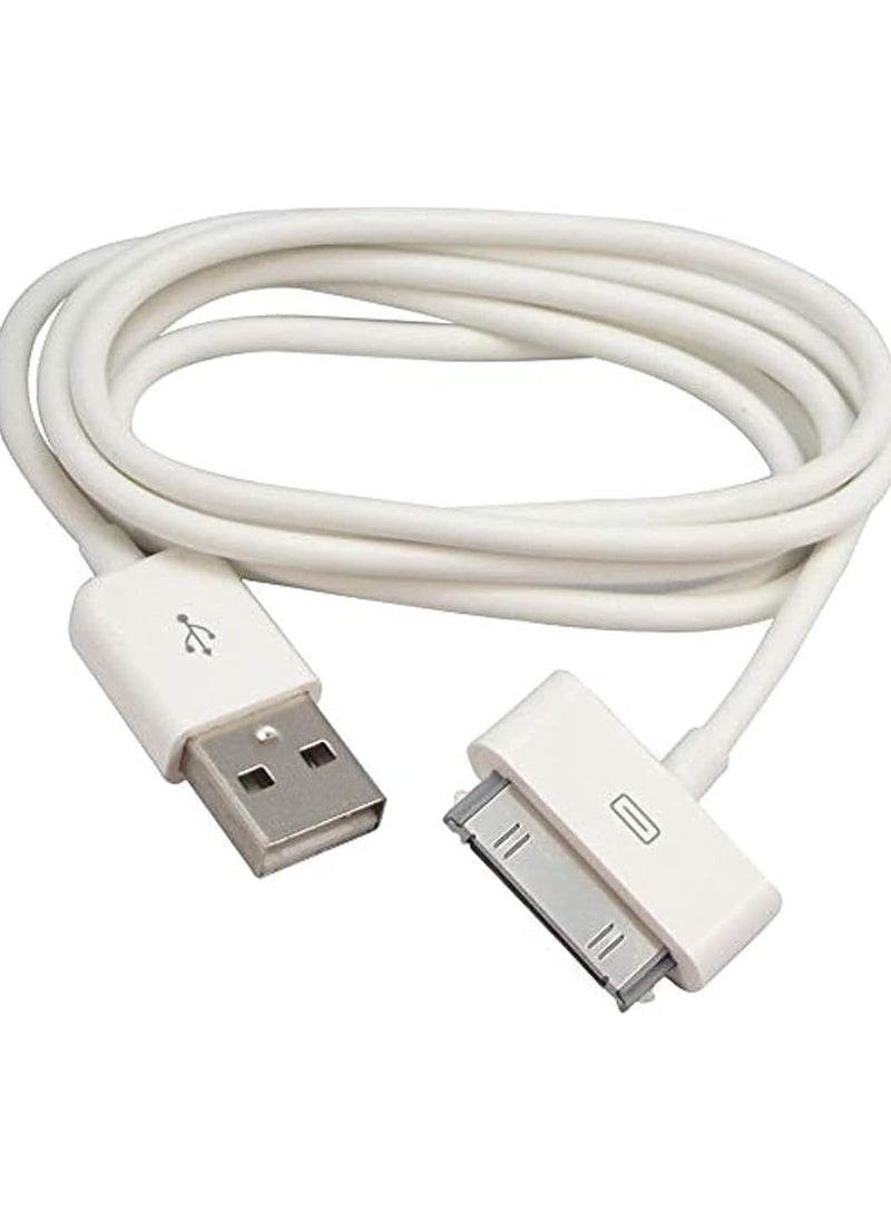 إيروريكس كابل شحن سريع ومزامنة بيانات لأجهزة iPhone 4/4S/3G/3GS، iPad 1/2/3، iPod - موصل 30 دبوس، 1 متر أبيض - تصميم عالي الأداء  - Image 2