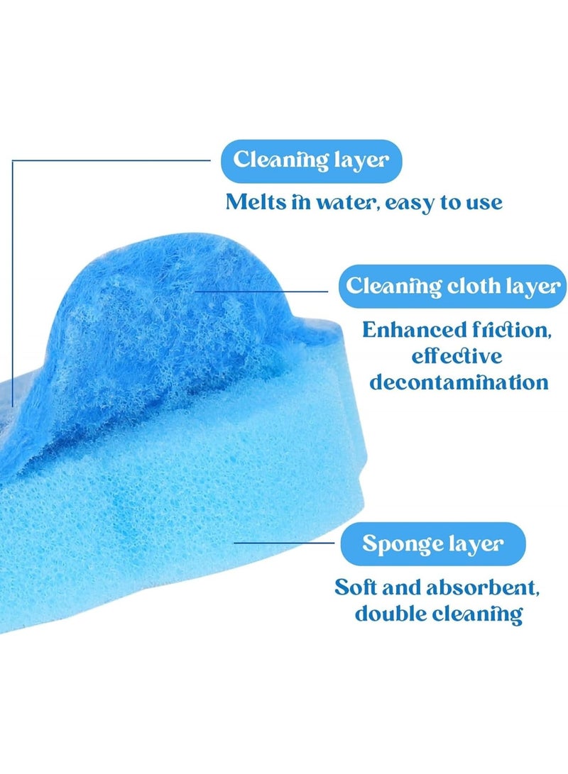 Bluejw 8 pcs Disposable Toilet Brush refil, Toilet Cleaning Sponge for Supreme Deep Cleaning and Hygienic Bathroom Household Products Accessory - Image 2