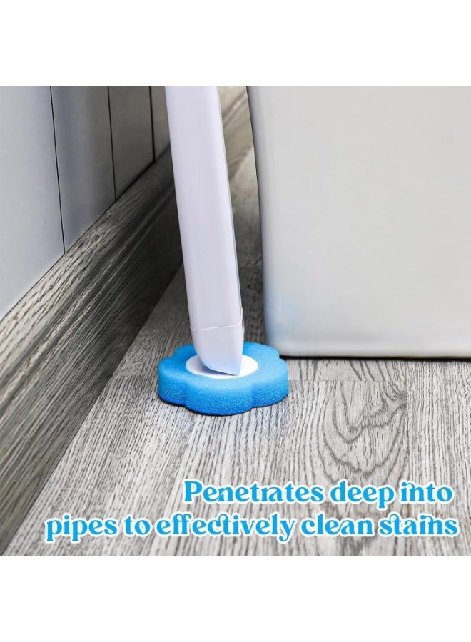 Bluejw 8 pcs Disposable Toilet Brush refil, Toilet Cleaning Sponge for Supreme Deep Cleaning and Hygienic Bathroom Household Products Accessory - Image 3