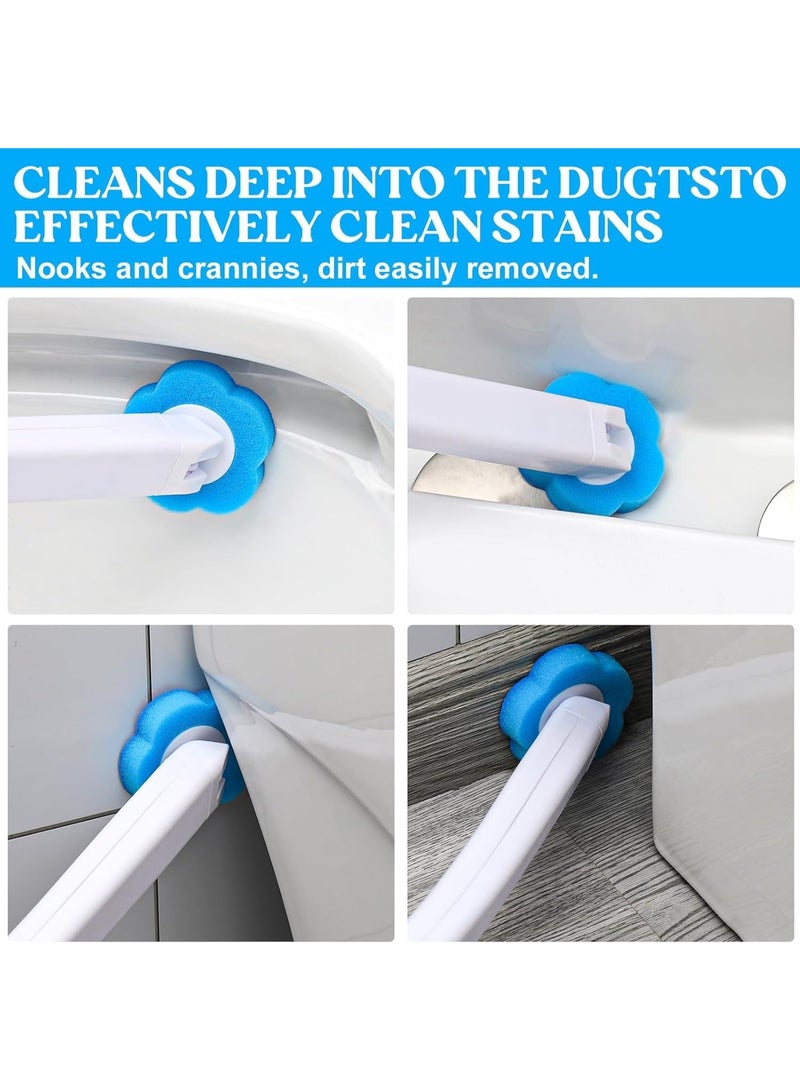 Bluejw 8 pcs Disposable Toilet Brush refil, Toilet Cleaning Sponge for Supreme Deep Cleaning and Hygienic Bathroom Household Products Accessory - Image 4