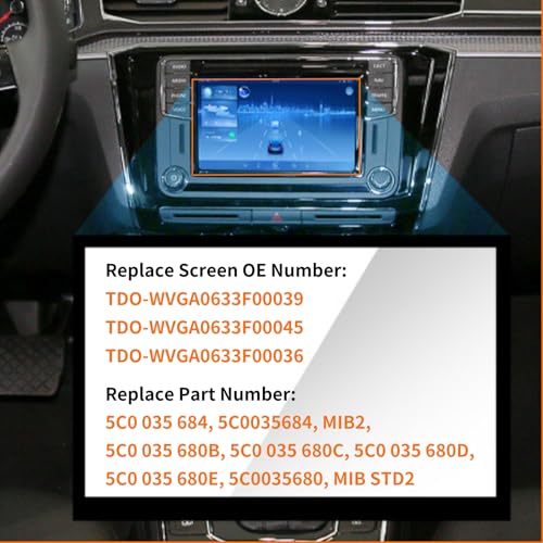 Kixfwpy 6.5" Touch Screen Replacement for 2016 2017 2018 2019 Volkswagen VW Jetta Passat Tiguan Polo Magotan MIB STD2 MIB2 Radio Screen Digitizer Replace# TDO-WVGA0633F00039, TDO-WVGA0633F00045 - Image 3