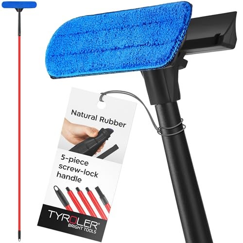 Tyroler Bright Tools Tyroler Professional Window Squeegee for Home, 12"-80" Long Squeegee for Window Cleaning, 2-in-1 Window Cleaning Squeegee Kit, Indoor & Outdoor Window Cleaner Tool for High Windows & Glass (12"-80") - Image 1
