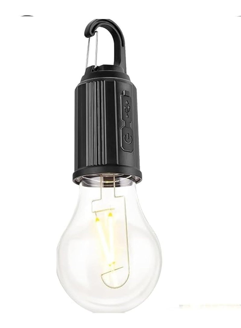Unbreakable Hanging Clip Bulb Portable & Rechargeable Hanging Light Decorative Hanging Lamp Emergency Working Light for Camping Hiking Indoor Outdoor 3 Lighting Modes Tent Lamp - Image 1