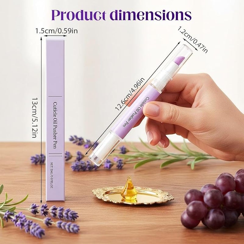 Fauppt 3 in 1 Nail Care Pen Cuticle Oil Pen for Nails, 2026 Upgraded Cuticle Pusher Nail Oil Pen with Ceramic Tip, Moisturize Strengthen Brighten Nails Care (2pc) - Image 4