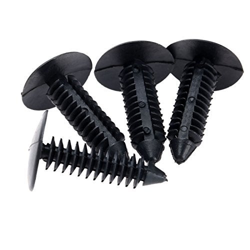 dophee 50Pcs Car Push Pin Retainer Clips, Nylon Universal Auto Door Trim Panel Body Fender Bumper Shield Screws Fasteners Rivet Hood Insulation, Black - Image 1
