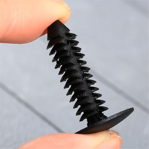 dophee 50Pcs Car Push Pin Retainer Clips, Nylon Universal Auto Door Trim Panel Body Fender Bumper Shield Screws Fasteners Rivet Hood Insulation, Black - Image 5