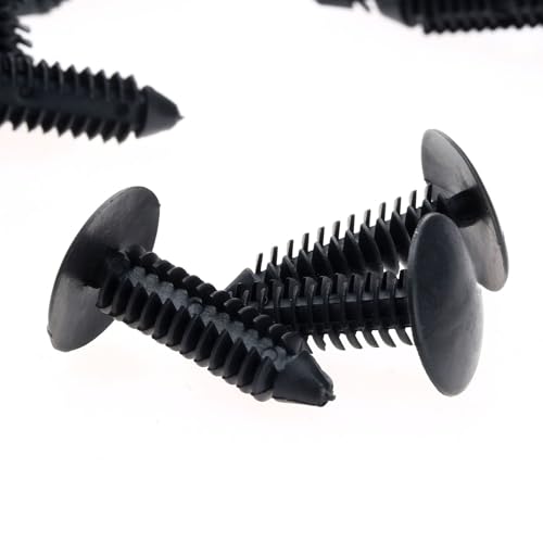 dophee 50Pcs Car Push Pin Retainer Clips, Nylon Universal Auto Door Trim Panel Body Fender Bumper Shield Screws Fasteners Rivet Hood Insulation, Black - Image 3