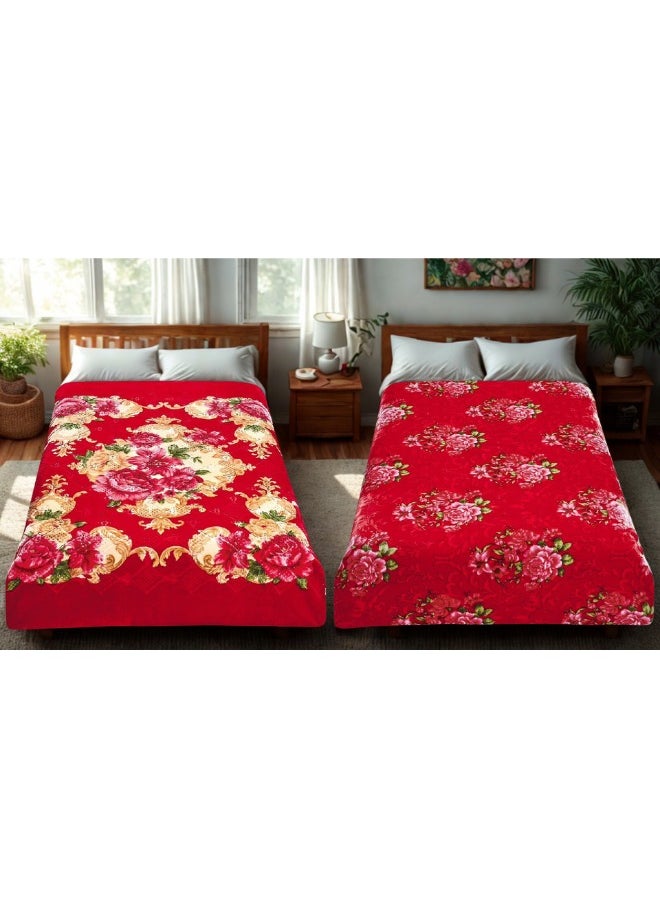 SMART HOME Luxury Double-Sided Winter Blanket - Soft, Silky, and Luxuriously Textured Double-Layer Bed Blanket - 4 kg - 200x230 cm - Heavy Blanket, Textured Blanket, Thick Double-Layer Winter Blanket - Ideal for Sleeping and Winter Furnishings  - Image 4