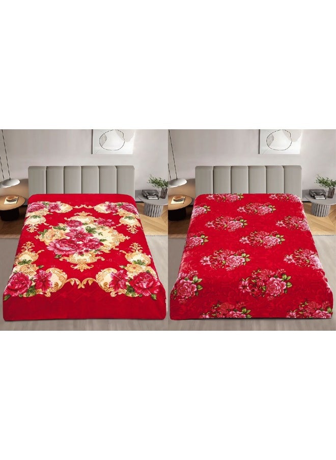SMART HOME Luxury Double-Sided Winter Blanket - Soft, Silky, and Luxuriously Textured Double-Layer Bed Blanket - 4 kg - 200x230 cm - Heavy Blanket, Textured Blanket, Thick Double-Layer Winter Blanket - Ideal for Sleeping and Winter Furnishings  - Image 1