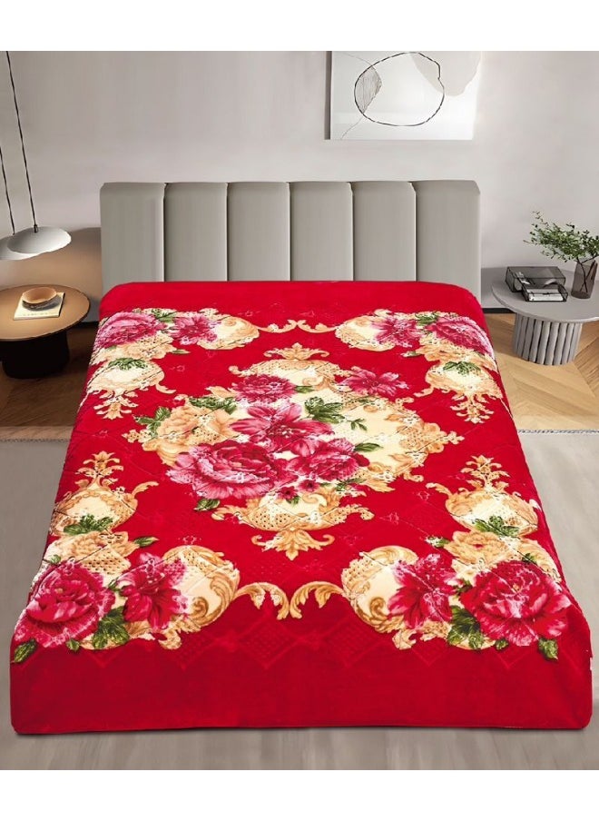 SMART HOME Luxury Double-Sided Winter Blanket - Soft, Silky, and Luxuriously Textured Double-Layer Bed Blanket - 4 kg - 200x230 cm - Heavy Blanket, Textured Blanket, Thick Double-Layer Winter Blanket - Ideal for Sleeping and Winter Furnishings  - Image 2