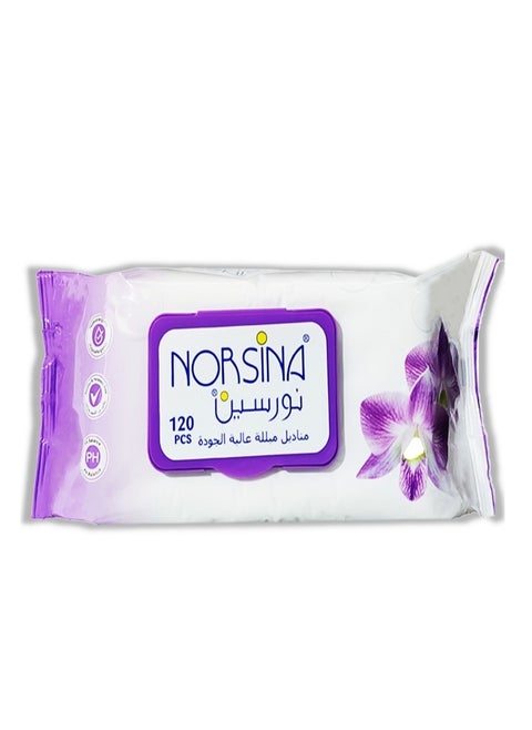 Premium Wet Wipes Orchid 120 Pcs