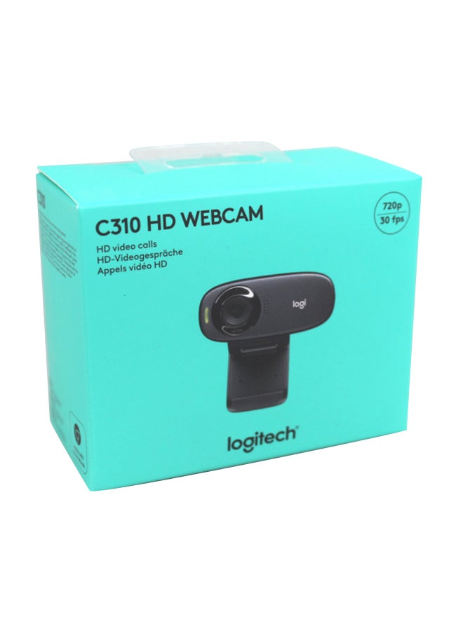 Logitech C310 HD Webcam Black - Image 2