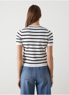 LC WAIKIKI Crew Neck Striped Women's Knitwear Sweater  - Image 4