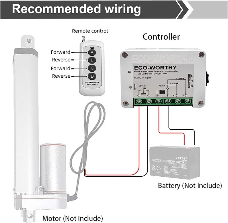 ECO-WORTHY 12V 24V DC Motor Wireless Remote Control Kit, 8V-35V Electric Switch for Motors, Industrial Automation, Solar Tracker, Smart Home DIY - Image 3