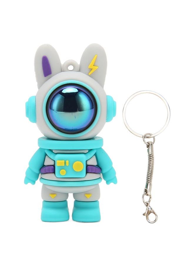 Thoraya Car Music Cartoon USB Gift Space Rabbit Gift USB Flash Drive Blue Lightning Rabbit 32GB  - Image 1