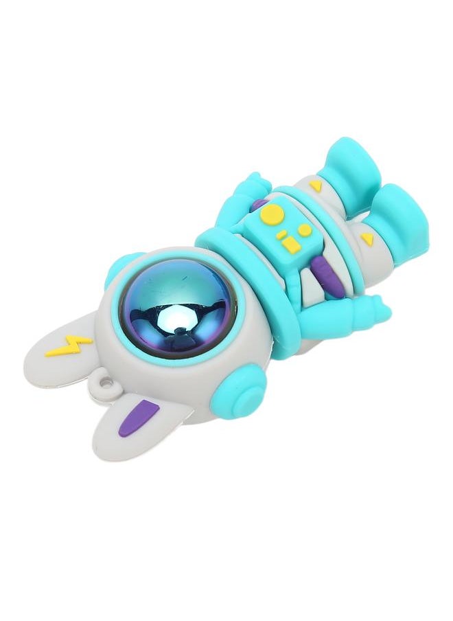Thoraya Car Music Cartoon USB Gift Space Rabbit Gift USB Flash Drive Blue Lightning Rabbit 32GB  - Image 2