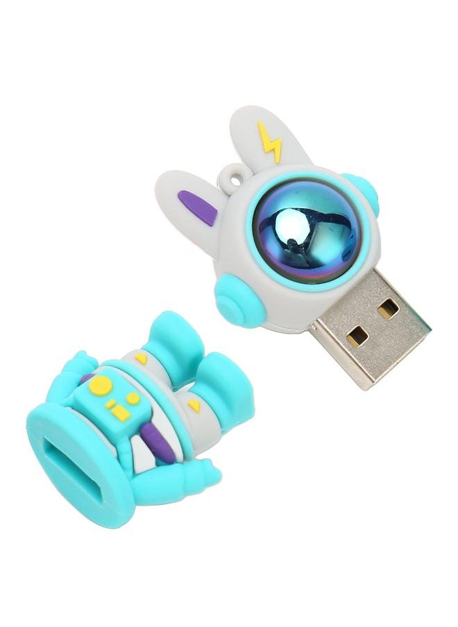 Thoraya Car Music Cartoon USB Gift Space Rabbit Gift USB Flash Drive Blue Lightning Rabbit 32GB  - Image 5