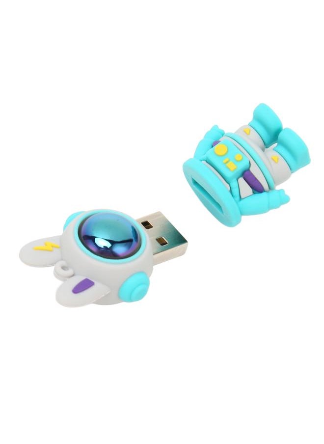 Thoraya Car Music Cartoon USB Gift Space Rabbit Gift USB Flash Drive Blue Lightning Rabbit 32GB  - Image 3