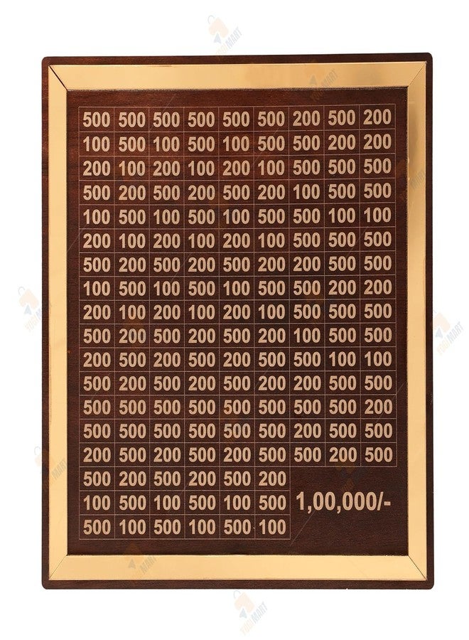 ZEVON Money Saving Box for Adult 100000 - Wooden Money Bank and Money Box for Kids and Adults, Piggy Bank Saver for Women, Men, and Children, Ideal Savings Box with Key for Small Amounts - Image 5