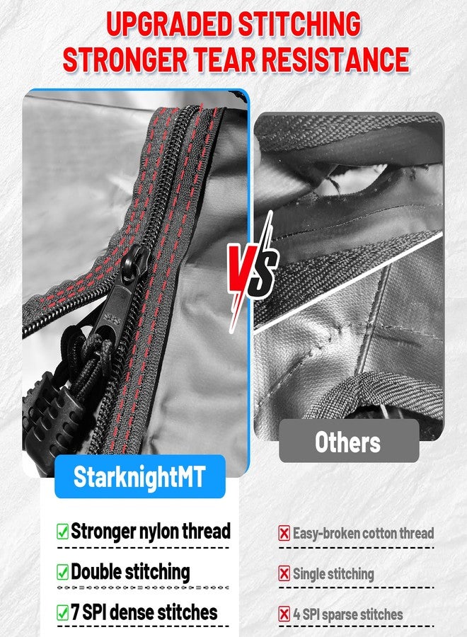 StarknightMT أبواب علوية ناعمة لكابينة StarknightMT RZR متوافقة مع Polaris RZR XP 1000 (موديلات 2014-2023) / RZR XP Turbo (موديلات 2016-2021) / S 900 1000 (موديلات 2016-2019)، نوافذ جانبية بمقعدين مع فتحة تهوية بسحاب، ملحقات RZR 1000 XP - Image 3