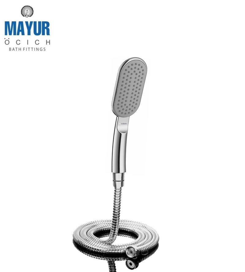 MAYUR MAYUR CICH ABS Bathroom Hand Shower set with Rain functions with Steel flexible tube Pipe 15 Meters Hook Chome Finish HS551BSET - Image 3