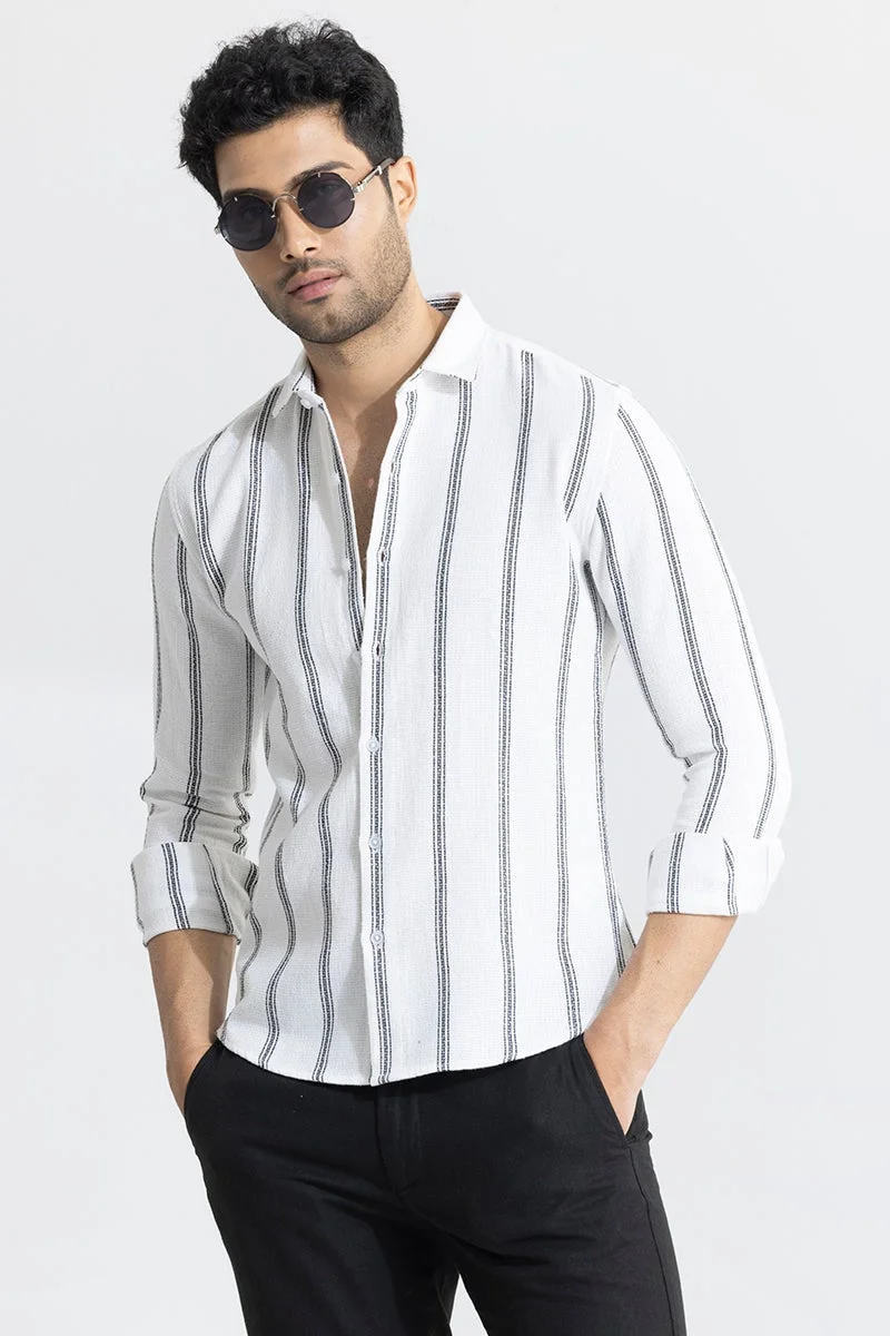 سنيتش Mod Stripe White Shirt