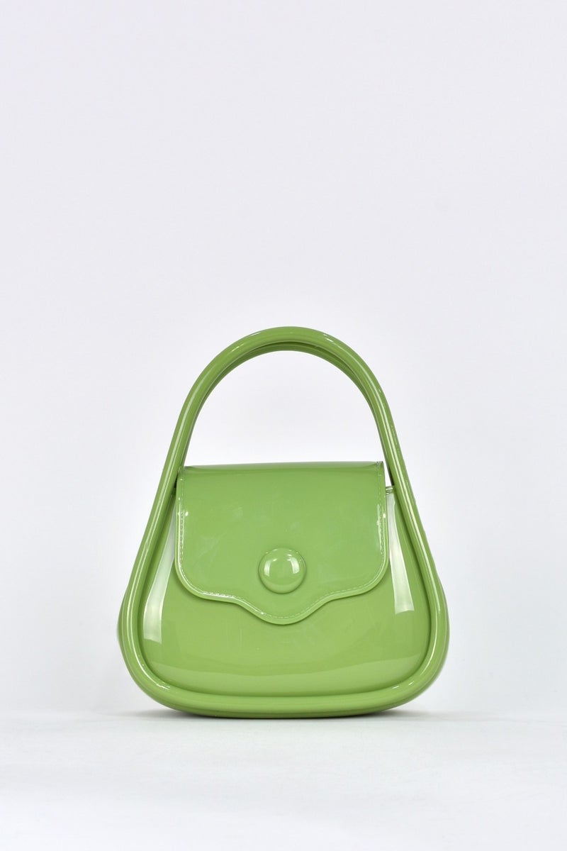 Elatae Women's Shoulder Strap Silicone Crossbody Bag Green 26660  - Image 1