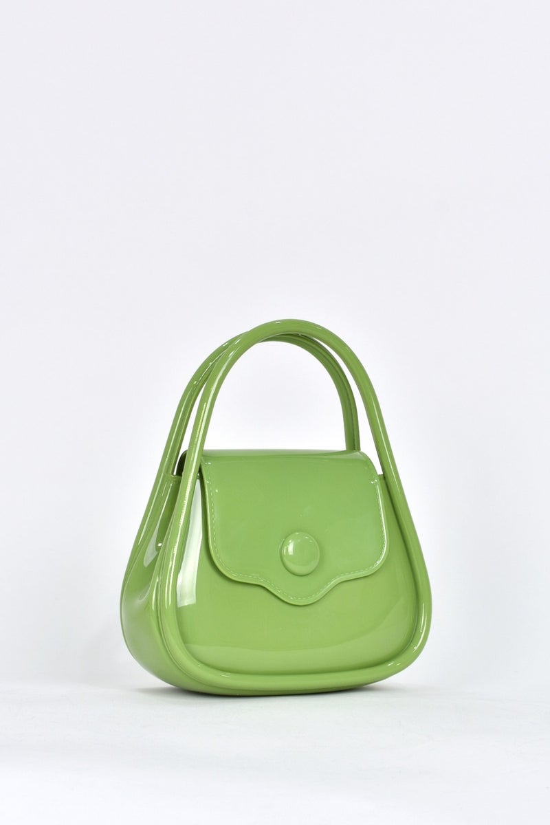 Elatae Women's Shoulder Strap Silicone Crossbody Bag Green 26660  - Image 2