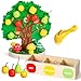 Woodtoe Toddler Fine Motor Skill Toys Montessori Wooden Sensory Toys for Toddlers 3 4 5 6 Year Old Apple Picking Magnetic Tree Toy Color Sorting and Matching Game Educational Learning Gift for Kid - Image 4