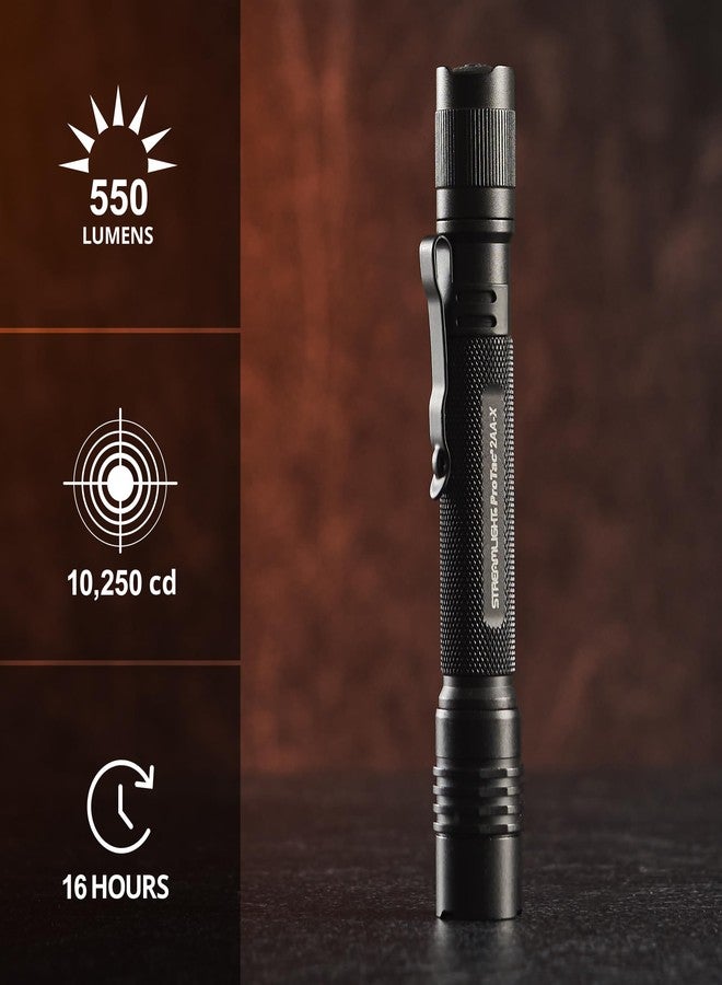 Streamlight 88135 ProTac 2AA-X USB 550-Lumen Multi-Fuel Personal Carry Tactical Flashlight, Black - Image 2