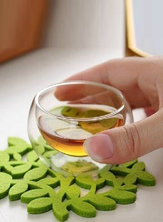 إسكدنيا طقم كؤوس شاي مزين من 6 قطع شفاف 80ملليلتر - Image 2