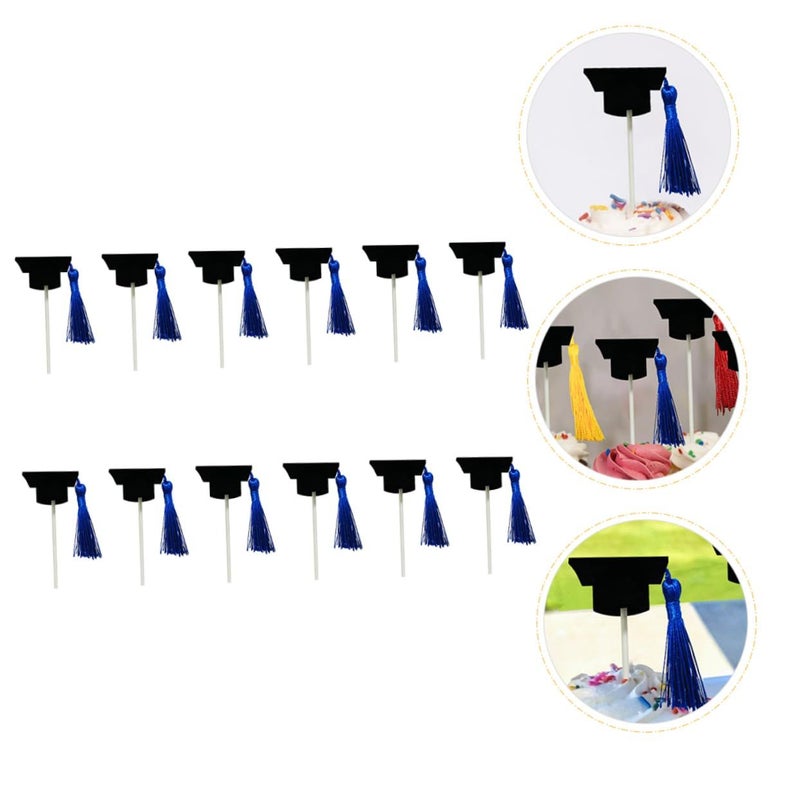 12pcs Graduation Hat Cake Topper Decorations For Party - Image 5