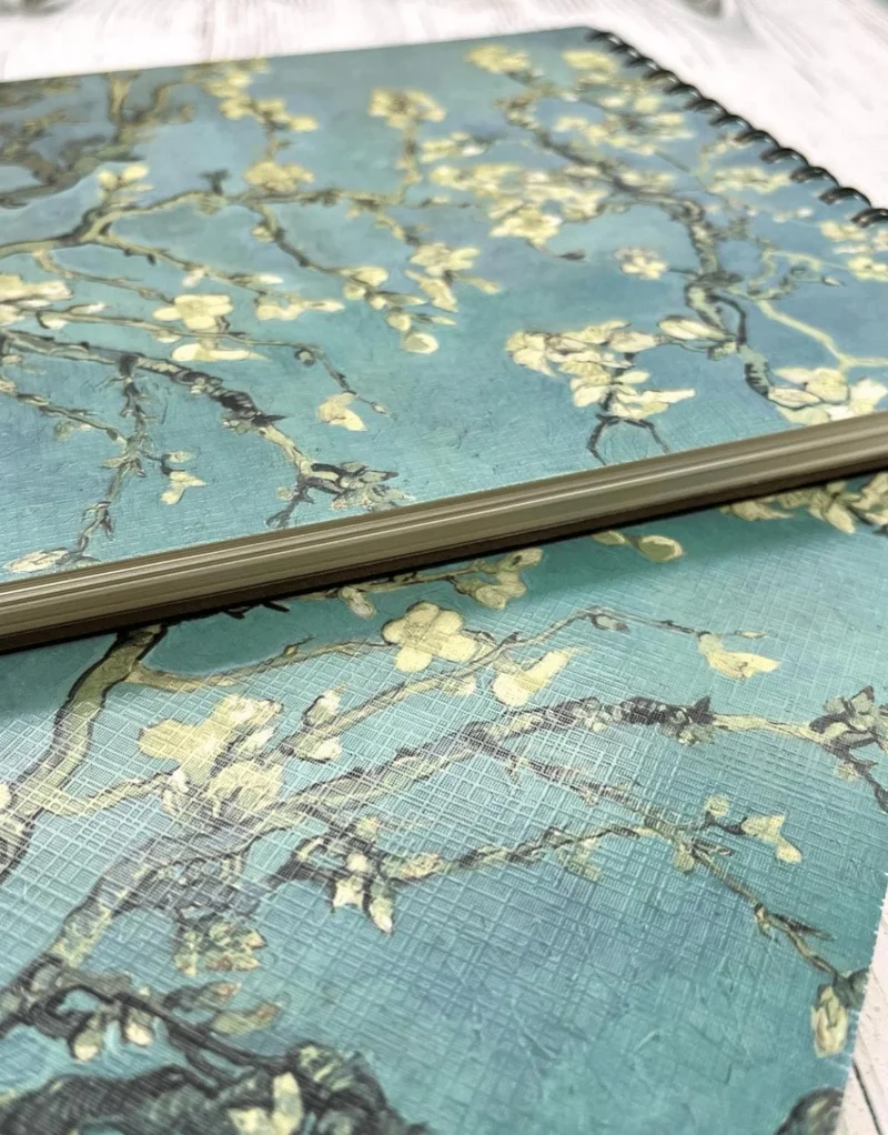 Kağıt Gemi Dükkan Paper Ship Shop Van Gogh Almond Tree Patterned Drawing Notebook 50 Sheets