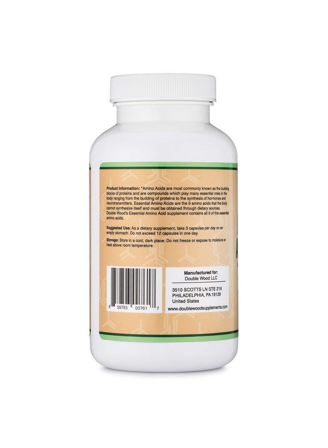 Double Wood Supplements الأحماض الأمينية الأساسية 1 جرام لكل حصة مسحوق مزيج من جميع 9 أحماض أمينية أساسية (Eaa) وجميع الأحماض الأمينية المتفرعة (Bcaas) (ليوسين إيزوليوسين فالين) 225 كبسولة من دابل وود سوبليمنتس - Image 4