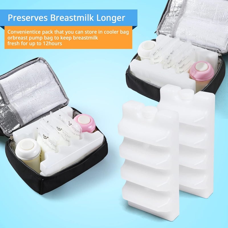 Luckam Breastmilk Storage Bag, Ice Pack for Lunch Box Contoured Shape Fits Around Breast Milk Bottles and Keeps Your Breast Milk Fresh - Image 2