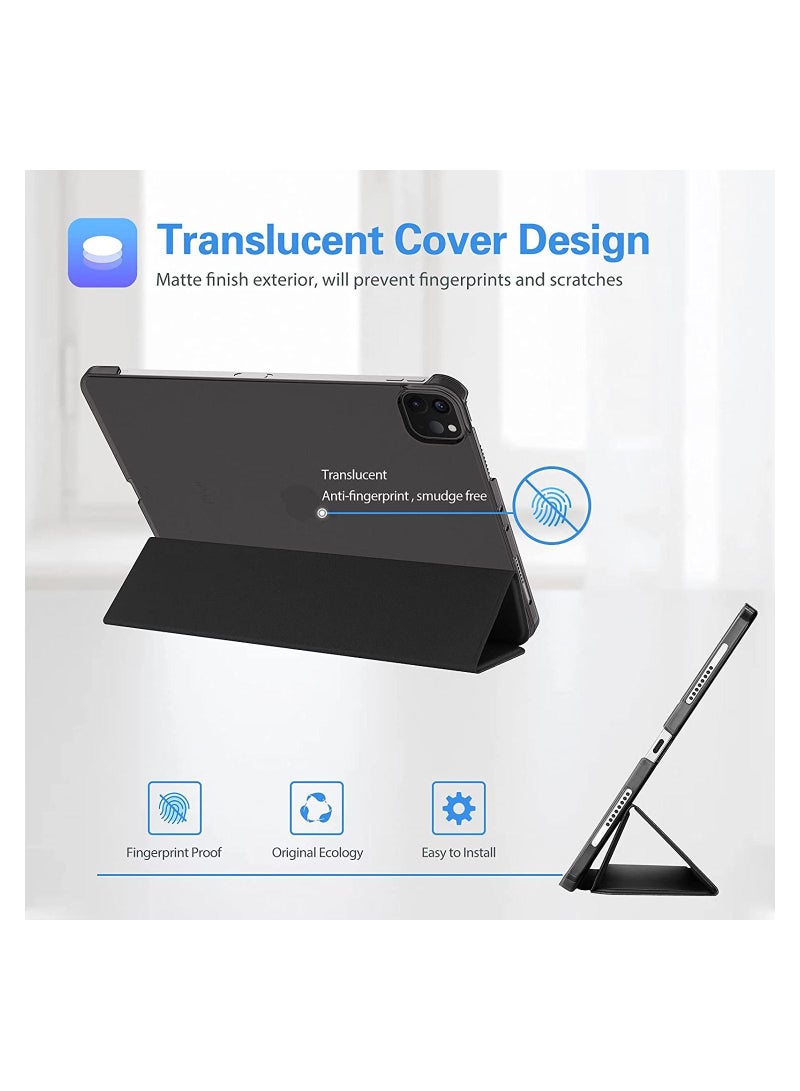 Procases iPad Pro 12.9 Case 2021 2020 2018, Slim Stand Hard Back Shell Smart Cover for iPad Pro 12.9 Inch 5th Gen 2021/4th Gen 2020/3th Gen 2018 -Black - Image 2