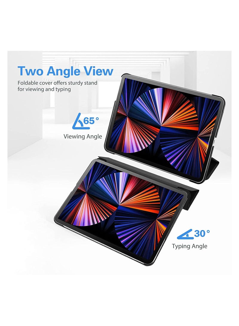 Procases iPad Pro 12.9 Case 2021 2020 2018, Slim Stand Hard Back Shell Smart Cover for iPad Pro 12.9 Inch 5th Gen 2021/4th Gen 2020/3th Gen 2018 -Black - Image 5