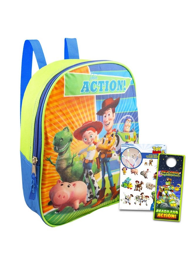 Fast Forward حقيبة ظهر Buzz Lightyear للأطفال مقاس 11 بوصة من Toy Story مع مجموعة ملصقات Toy Story للتعليق على الباب؛ حقيبة ظهر Lightyear صغيرة - Image 2