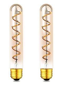Generic Dimmable T30 LED Bulbs, E26 Base, 40W Vintage Style Warm White 2200K Amber Light, 7.3inch Long Tubular Filament Bulbs, Soft Flexible Design, Pack of 2  - Image 1