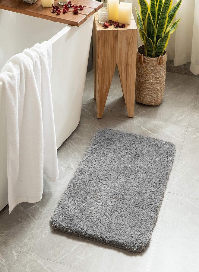 TICOLO Extra Soft Absorbent Bathroom Floor Mat | Non-Slip Quick Dry Mat for Bathroom & Home Use (24 x 16 Inch) (Grey) - Image 2